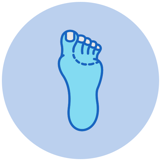 Потеря цвета пальцев ног Generic color lineal-color иконка