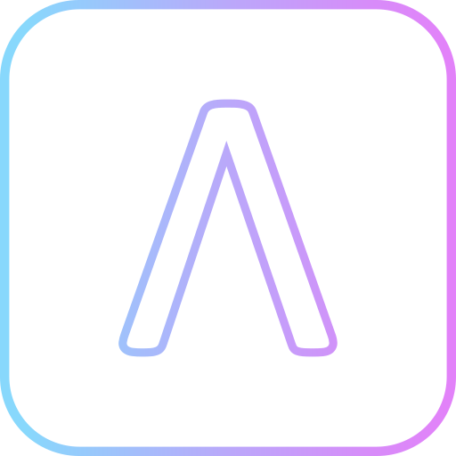 lambda Generic gradient outline icono
