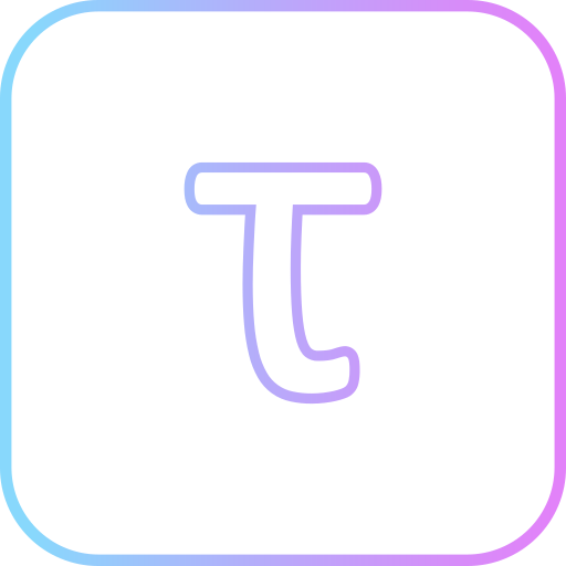 tau Generic gradient outline icona