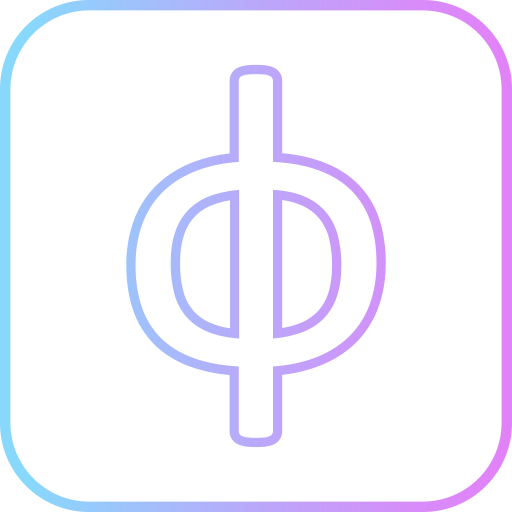 phi Generic gradient outline icoon