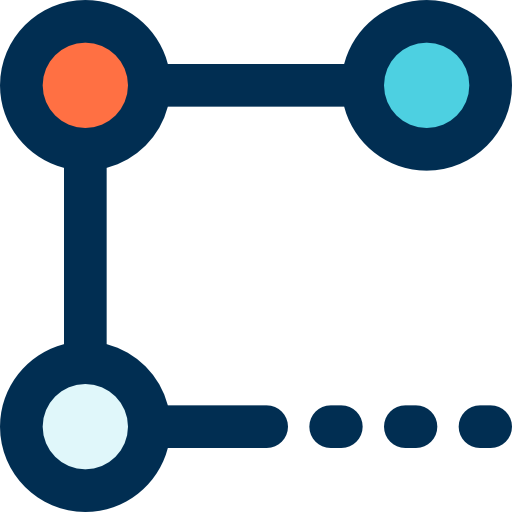 ruta bqlqn Lineal Color icono