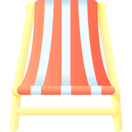 Beach chair 3D Color icon