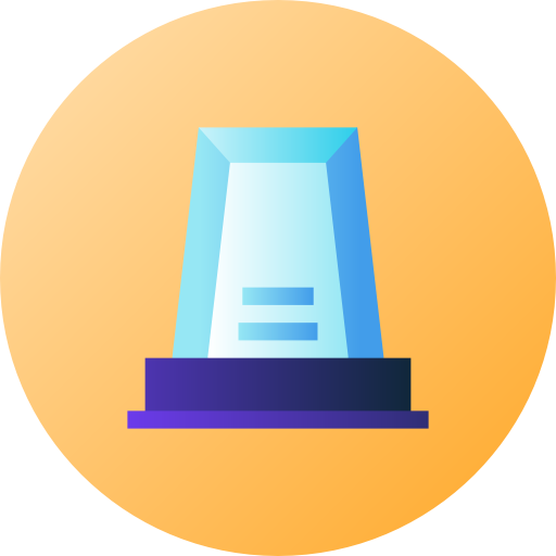Trophy Flat Circular Gradient icon
