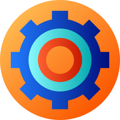 configuraciones Flat Circular Gradient icono