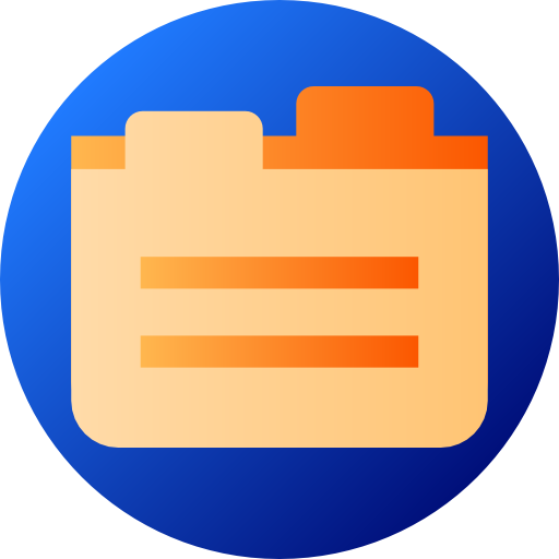 Folder Flat Circular Gradient icon