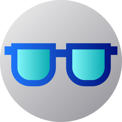 occhiali da sole Flat Circular Gradient icona