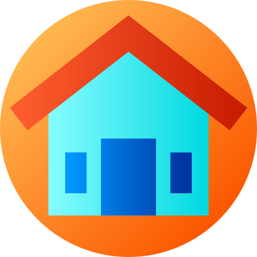 House Flat Circular Gradient icon
