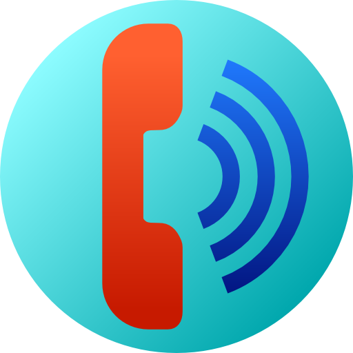 telefoongesprek Flat Circular Gradient icoon