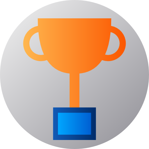 trofeo Flat Circular Gradient icono