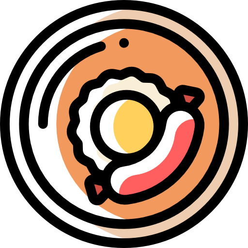 Breakfast Detailed Rounded Color Omission icon