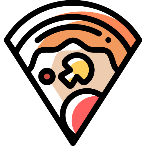 pizza Detailed Rounded Color Omission icono