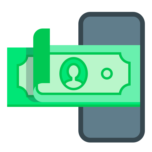 les services bancaires mobiles Generic color fill Icône