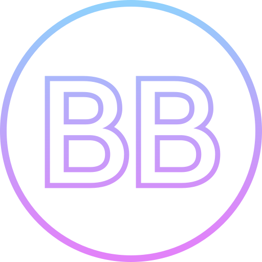 B b Generic gradient outline icon