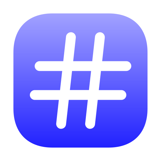 hashtag Generic gradient fill icona