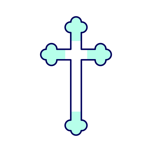 Christian Cross Generic color lineal-color icon