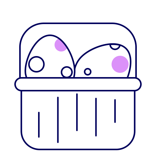 Корзина для яиц Generic color lineal-color иконка