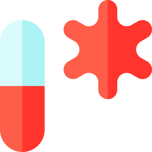 medicamento antiplaquetario Basic Straight Flat icono