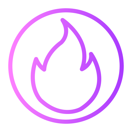 ogień Generic gradient outline ikona