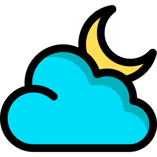 曇りの夜 Generic color lineal-color icon