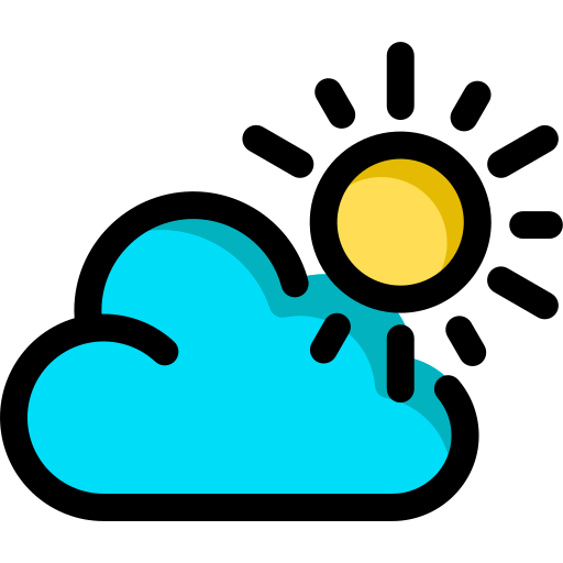 Clouds and sun Generic color lineal-color icon