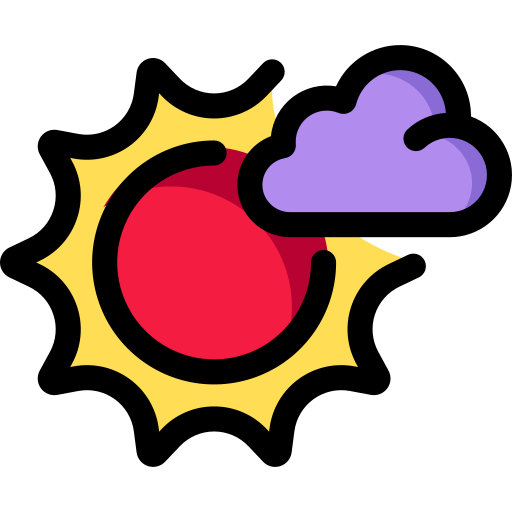 雲と太陽 Generic color lineal-color icon