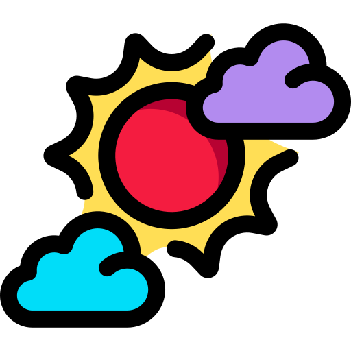 nubes y sol Generic color lineal-color icono