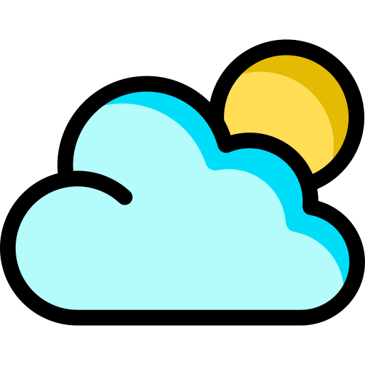 雲と太陽 Generic color lineal-color icon