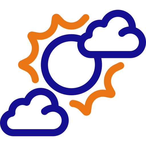 구름과 해 Generic color outline icon