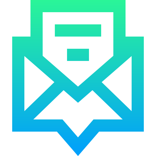 mail Super Basic Straight Gradient icoon