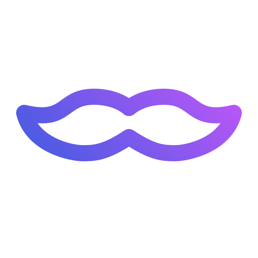 bigote Generic gradient outline icono