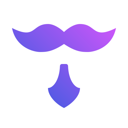 Mustache Generic gradient fill icon