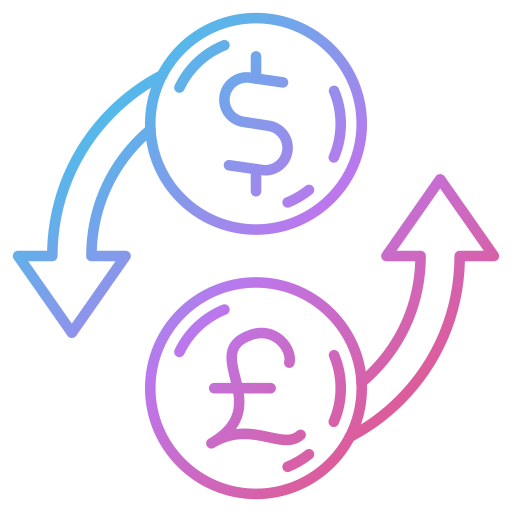 돈 교환 Generic gradient outline icon