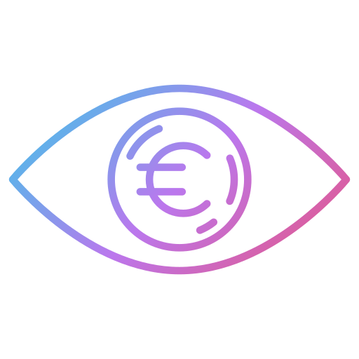 euro Generic gradient outline icono