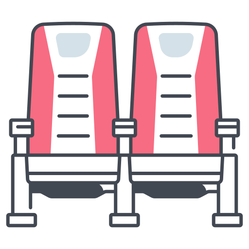 bioscoop stoel Generic color lineal-color icoon
