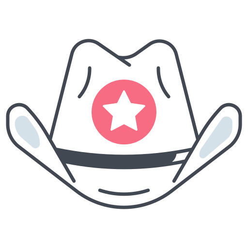kowbojski kapelusz Generic color lineal-color ikona