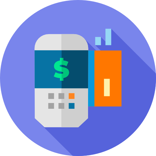 Payment terminal Flat Circular Flat icon