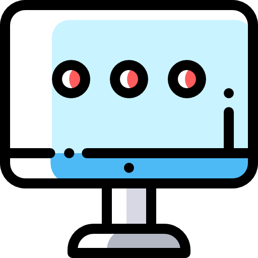 monitor Detailed Rounded Color Omission icono