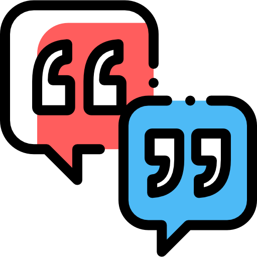Quotation Detailed Rounded Color Omission icon