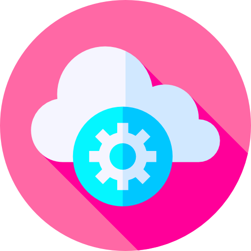 Cloud storage Flat Circular Flat icon