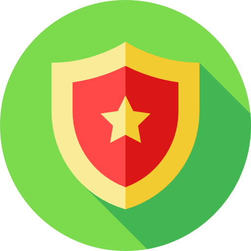 Shield Flat Circular Flat icon