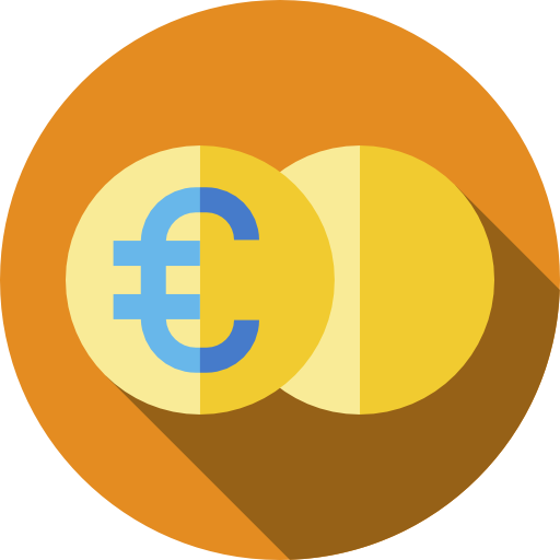 ユーロ Flat Circular Flat icon
