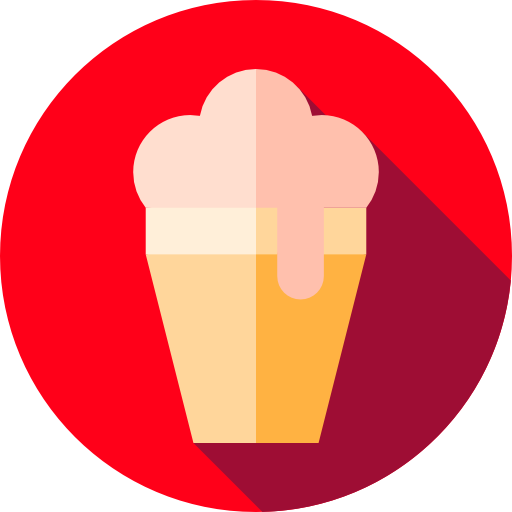 Ice cream Flat Circular Flat icon