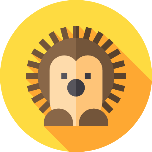 Hedgehog Flat Circular Flat icon