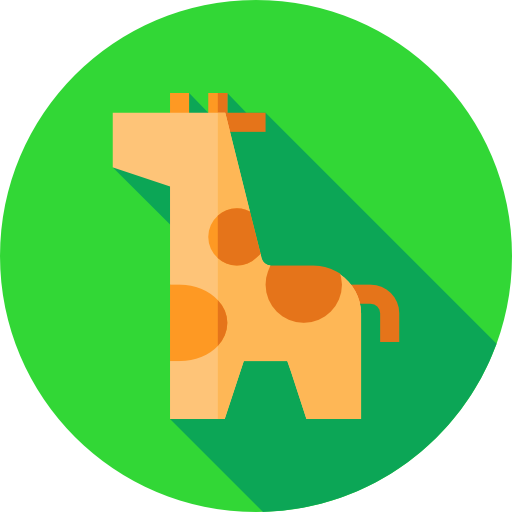 giraffe Flat Circular Flat icon