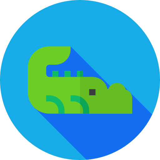 Крокодил Flat Circular Flat иконка