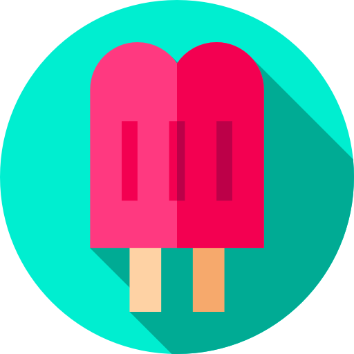 Ice cream Flat Circular Flat icon