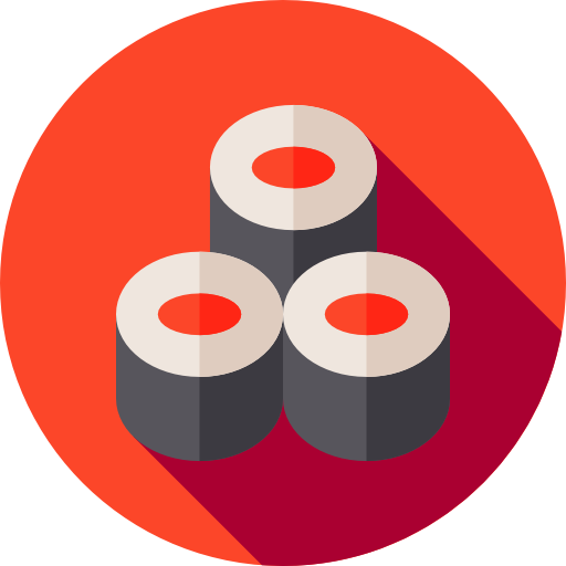 sushi Flat Circular Flat icoon