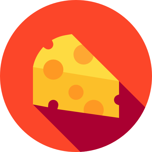 queso Flat Circular Flat icono