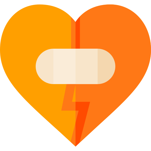 Heart Basic Straight Flat icon