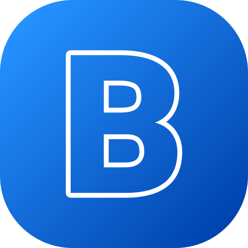 文字b Generic gradient fill icon